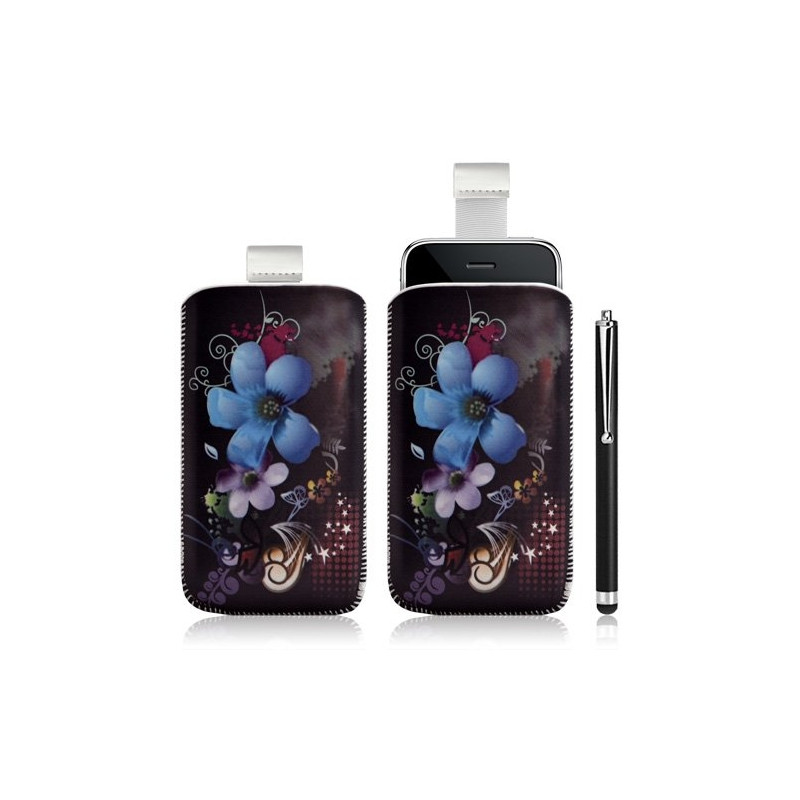 Housse coque étui pochette pour Apple Iphone 3G/3GS avec motif + Stylet luxe