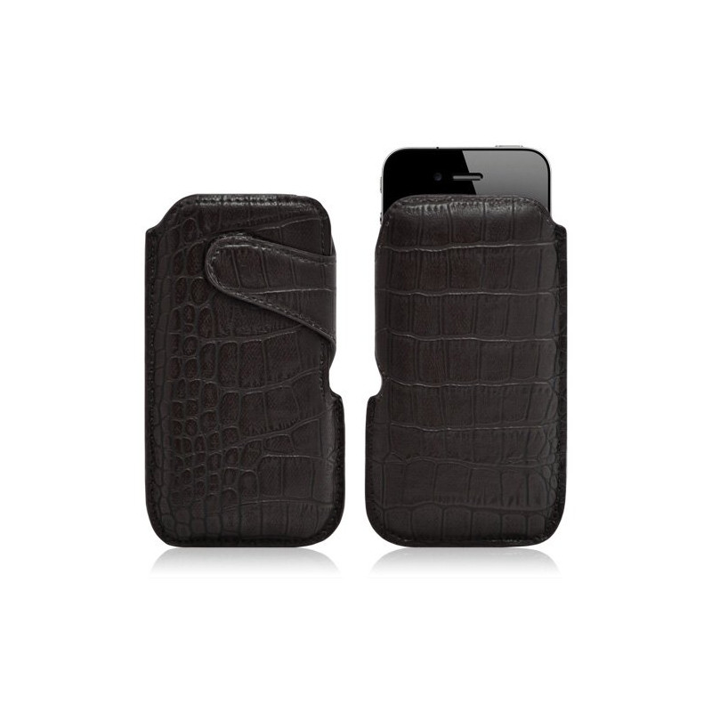 Housse coque étui pochette style croco pour Apple Iphone 4/4S