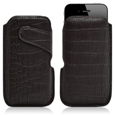 Housse coque étui pochette style croco pour Apple Iphone 4/4S