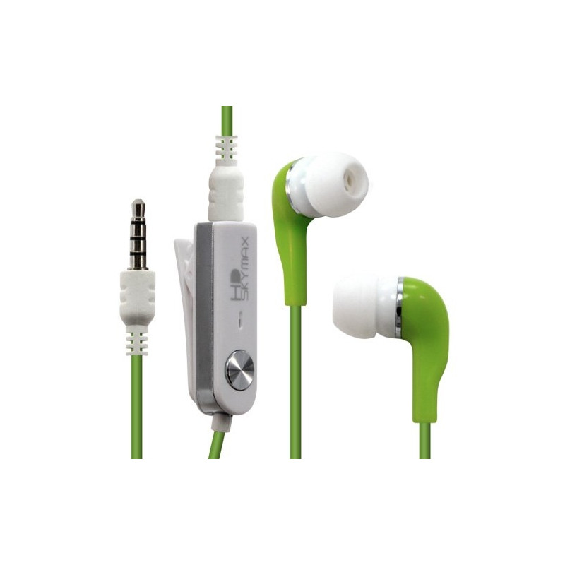 Kit piéton main libre couleur vert pour Apple : iPhone / iPhone 3G / iPhone 3GS / iPhone 4 / iPhone 4S / iPod Nano 1G / iPod Na