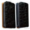 housse étui coque style crocodile noir pour Nokia X3