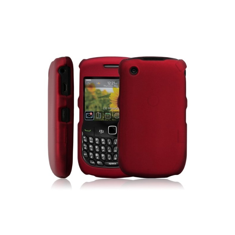 Housse étui coque rigide pour BlackBerry Curve 8520 couleur noir + Film protecteur