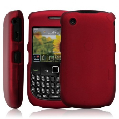 Housse étui coque rigide pour BlackBerry Curve 8520 couleur noir + Film protecteur