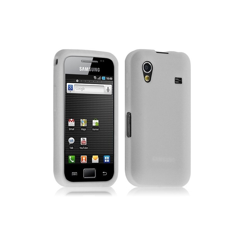 housse coque silicone Samsung Galaxy Ace S5830 couleur blanc