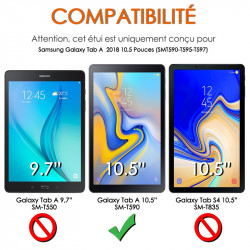 Étui Clavier Azerty Bluetooth pour Samsung Galaxy Tab A 10.5" SM-T590 (2018)