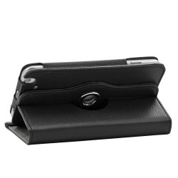 Housse coque étui pour Samsung Galaxy Note de luxe avec sytème de rotation à 360 degrès couleur noir