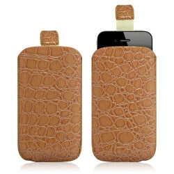 Housse coque étui pochette style croco pour Apple Iphone 4/4S