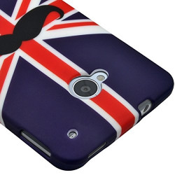 Housse Etui Coque Semi Rigide pour HTC One M7 avec motif KJ22 + Film de Protection