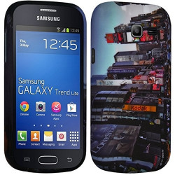 Housse Etui Coque Semi Rigide pour Samsung Galaxy Trend Lite ( s7390) avec motif KJ26B + Film de Protection
