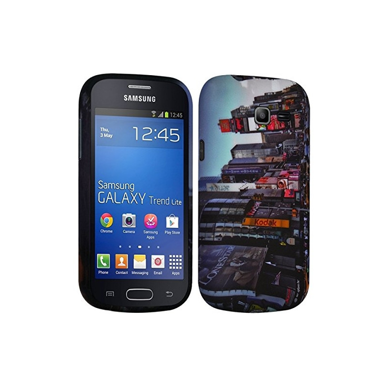 Housse Etui Coque Semi Rigide pour Samsung Galaxy Trend Lite ( s7390) avec motif KJ26B + Film de Protection