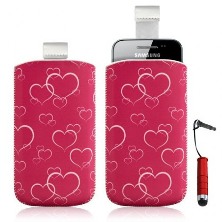 Housse coque étui pochette pour Samsung Galaxy Ace S5830 avec motif + Stylet mini