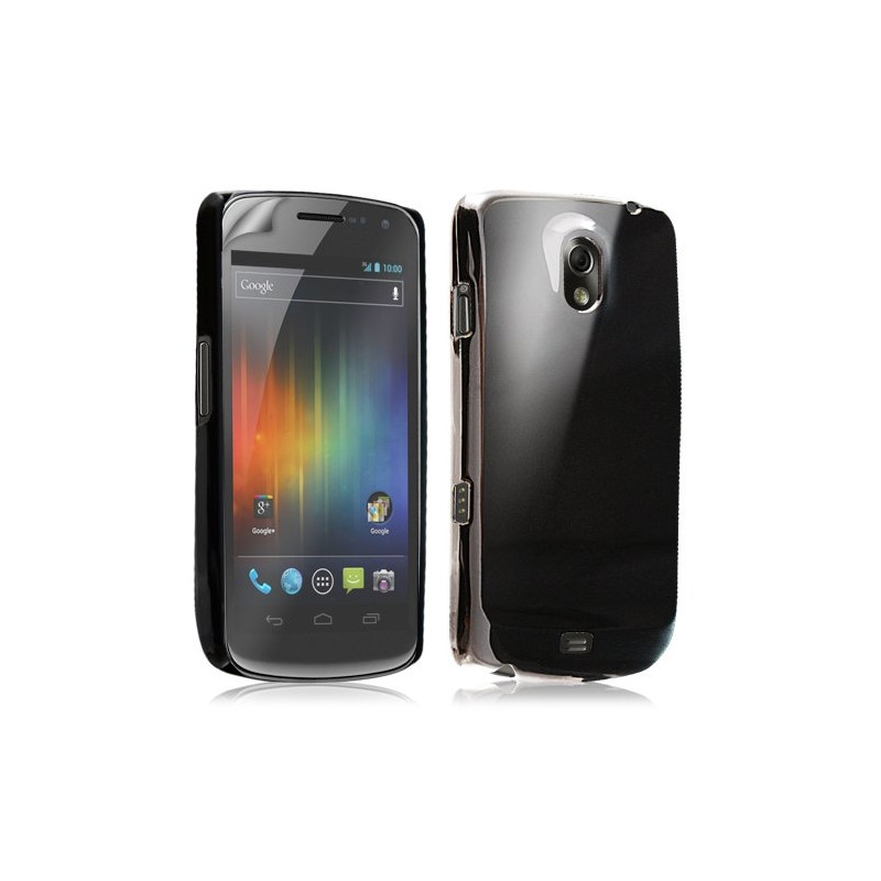 Housse Étui Coque Rigide Brillante Pour Samsung Galaxy Nexus Couleur Noir + Film Écran