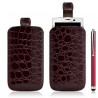 Housse coque étui pochette style croco pour Sony Ericsson Xperia x10 + Stylet