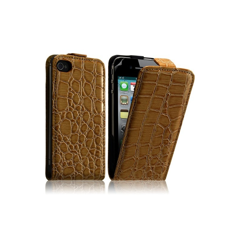 Housse étui coque style crocodile pour Apple Iphone 4/4S