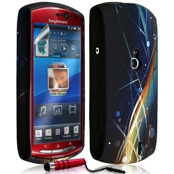 Housse Coque Étui En Gel Pour Sony Ericsson Xperia Kyno Avec Motif + Stylet + Film Ecran