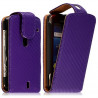 Housse coque étui pour Sony Ericsson Xperia Kyno motif gaufré couleur violet + film protecteur