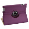 Housse coque etui pour Apple Ipad 2 de luxe avec sytème de rotation à 360 degrès couleur violet + Stylet luxe