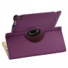 Housse coque etui pour Apple Ipad 2 de luxe avec sytème de rotation à 360 degrès couleur violet + Stylet luxe