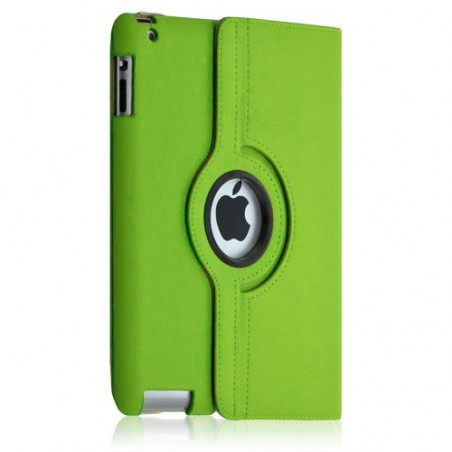 Housse coque etui pour Apple Ipad 2 de luxe avec sytème de rotation à 360 degrès couleur vert