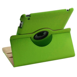 Housse coque etui pour Apple Ipad 2 de luxe avec sytème de rotation à 360 degrès couleur vert