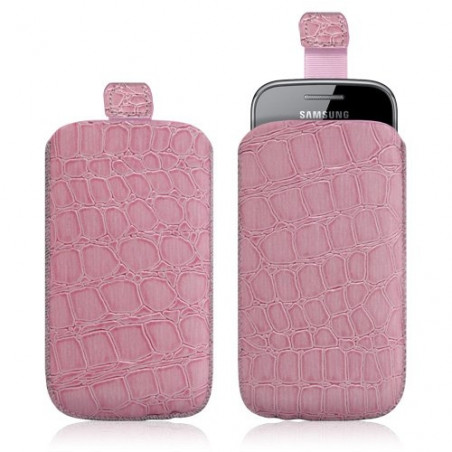 Housse coque étui pochette style croco pour Samsung Galaxy Gio S5660