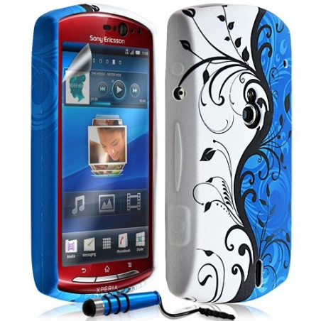 Housse Coque Étui En Gel Pour Sony Ericsson Xperia Kyno Avec Motif + Stylet + Film Ecran