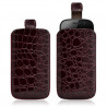 Housse coque étui pochette style croco pour Samsung Google Nexus S i9020