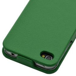 Housse coque étui pour Apple Iphone 4 / 4S couleur vert + film protecteur