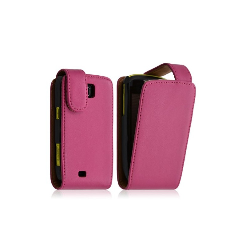 Housse etui coque pour Samsung galaxy mini s5570 couleur rose fushia + film protecteur