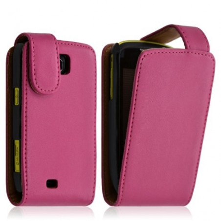 Housse etui coque pour Samsung galaxy mini s5570 couleur rose fushia + film protecteur