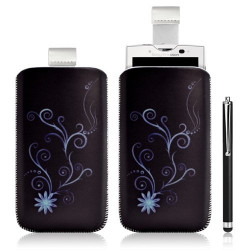 Housse coque étui pochette pour Sony Ericsson Xperia X10 avec motif + Stylet luxe