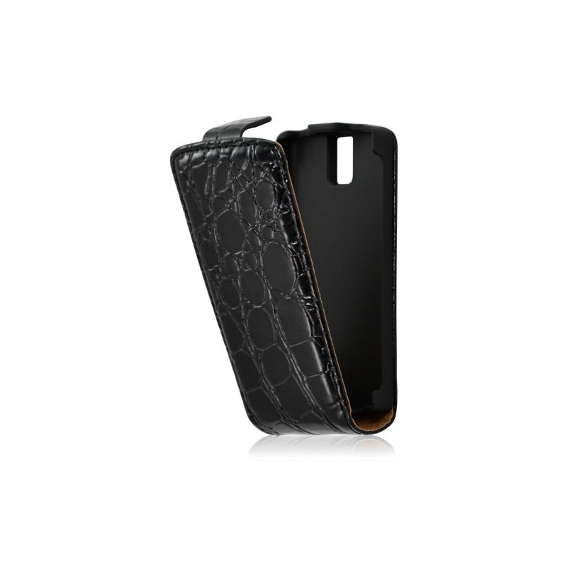 housse étui coque style crocodile pour Nokia X3 couleur noir