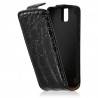 housse étui coque style crocodile pour Nokia X3 couleur noir