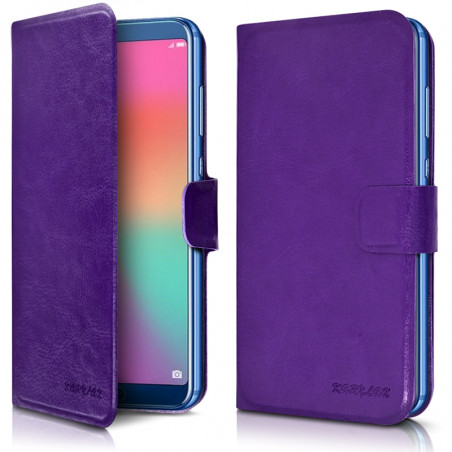 Etui Universel L Porte-Carte Couleur Violet pour Wiko Tommy 3