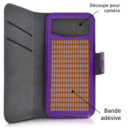 Etui Universel L Porte-Carte Couleur Violet pour Wiko Tommy 3