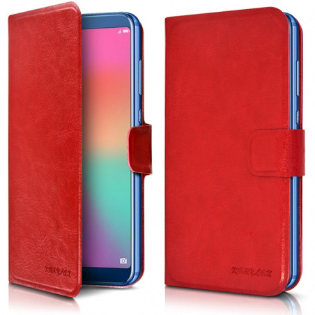 Etui Universel L Porte-Carte Couleur Rouge pour Wiko Tommy 3