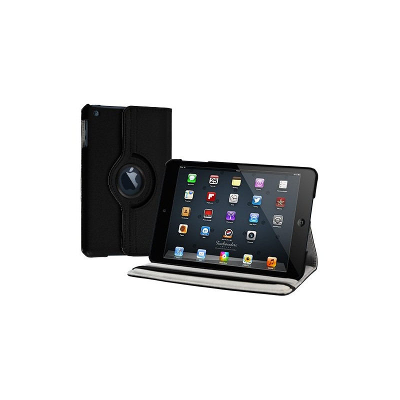 Housse coque étui pour Apple iPad Mini de luxe avec sytème de rotation à 360 degrès couleur noir