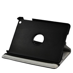 Housse coque étui pour Apple iPad Mini de luxe avec sytème de rotation à 360 degrès couleur noir