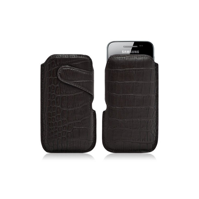 Housse coque étui pochette style croco pour Samsung Galaxy Ace S5830