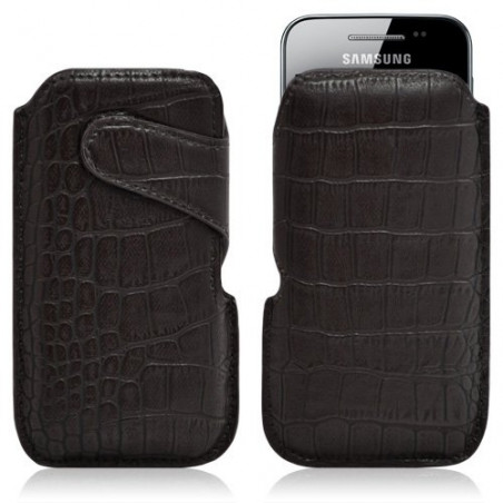 Housse coque étui pochette style croco pour Samsung Galaxy Ace S5830