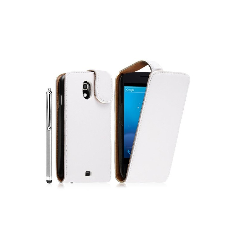 Housse coque étui pour Samsung Galaxy Nexus couleur blanc + stylet luxe + film protecteur