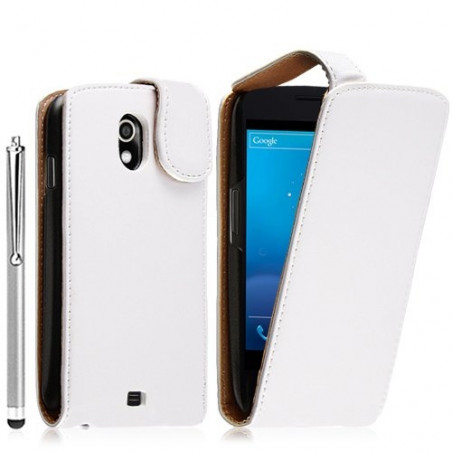 Housse coque étui pour Samsung Galaxy Nexus couleur blanc + stylet luxe + film protecteur