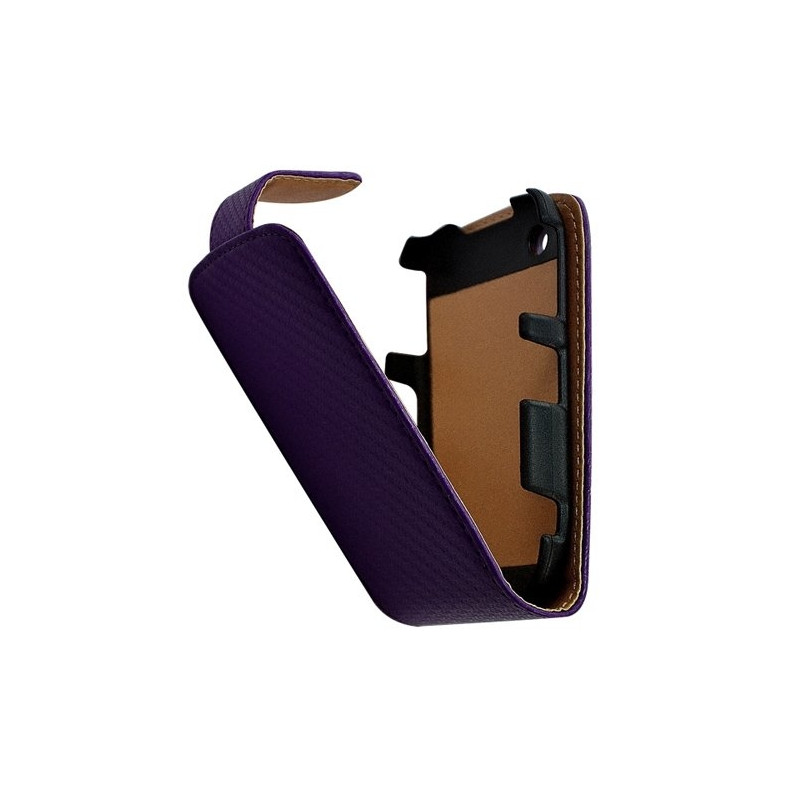 Housse coque étui gaufré pour BlackBerry Curve 8520 couleur violet