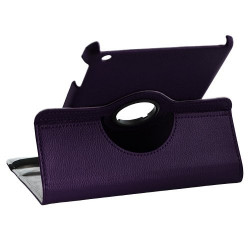 Housse coque étui pour Apple iPad Mini de luxe avec sytème de rotation à 360 degrès couleur violet