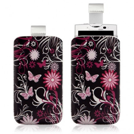 Housse coque étui pochette pour Sony Ericsson Xperia X10 avec motif