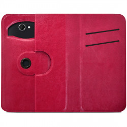 Housse Coque Etui S-view Universel Couleur Rose Fushia pour Archos 50b Platinium