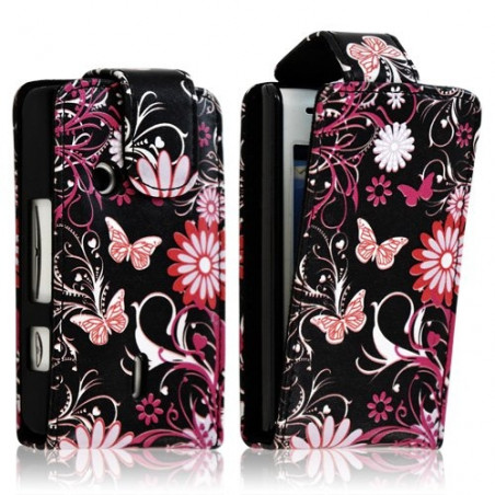 Housse coque étui pour Sony Ericsson Xperia X8 avec motif + Film protecteur