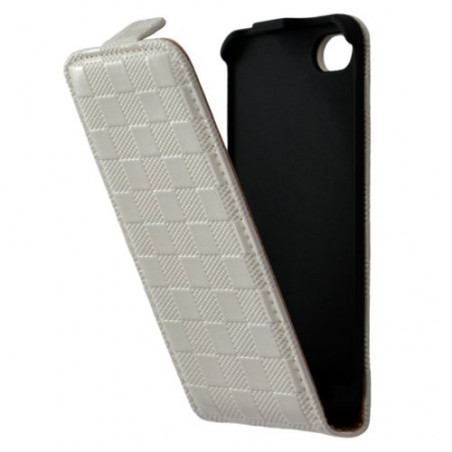 Housse étui coque pour Apple Iphone 4 / 4S couleur blanc + Film de protection