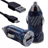 Chargeur voiture allume cigare USB avec câble data avec motif CV04 pour Sony Ericsson : / Vivaz / Vivaz pro / Xperia PLAY / Xpe