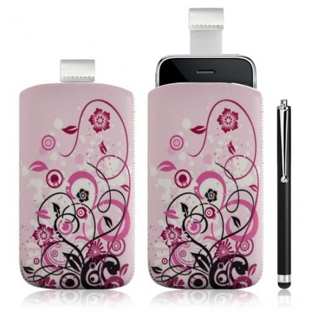 Housse coque étui pochette pour Apple Iphone 3G/3GS avec motif + Stylet luxe